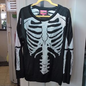 2/$20 Tipsy Elves Black and White Skeleton Sweater